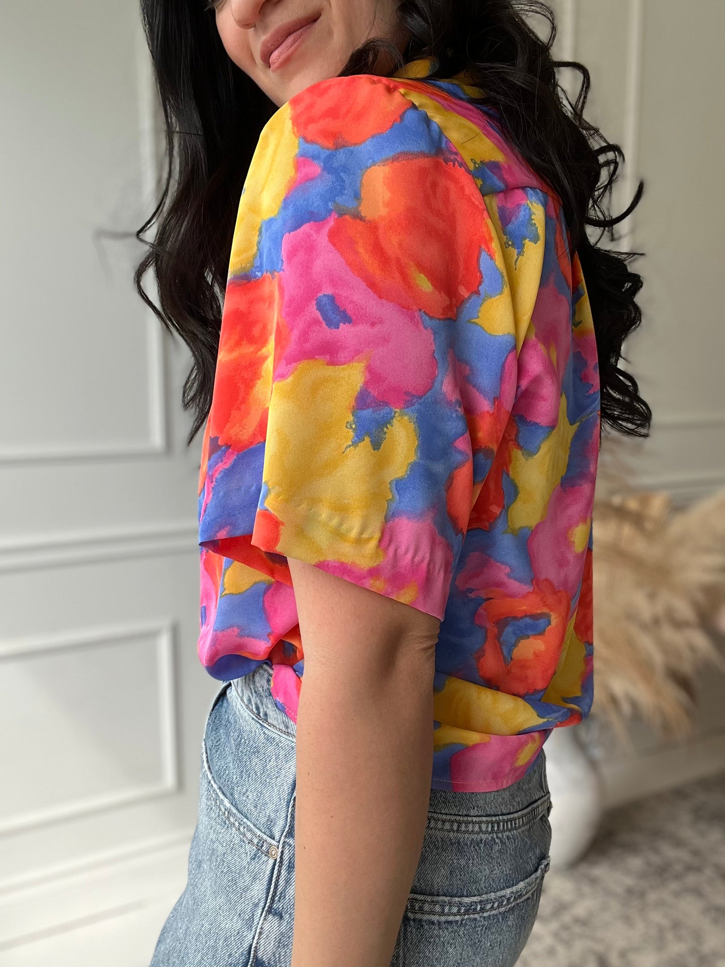 Bright Watercolour Shirt - Size M/L