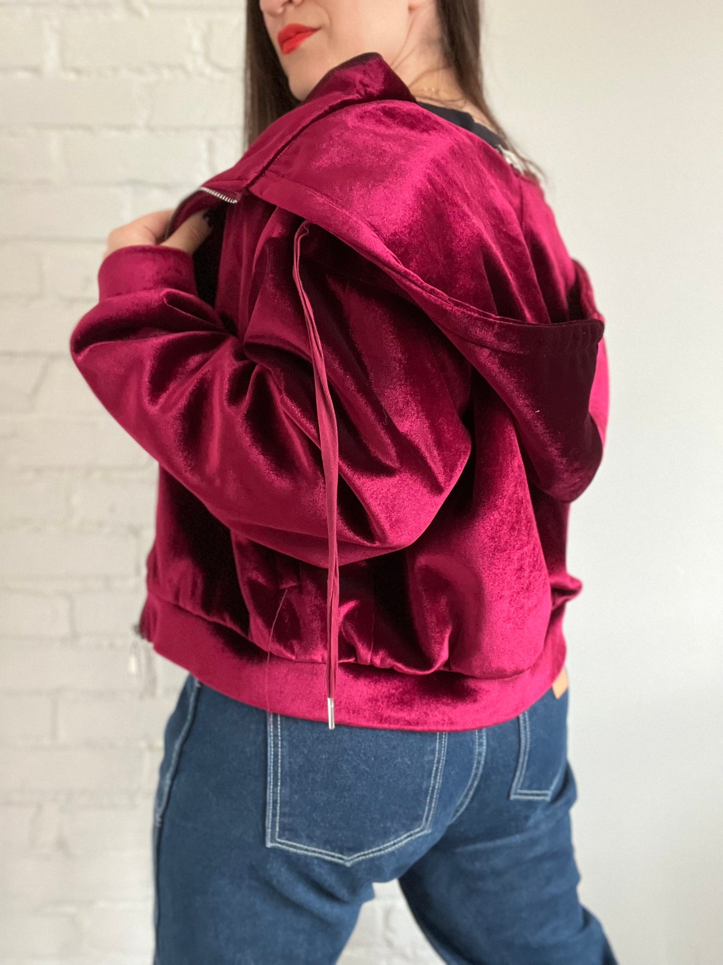 Velvet Puffer Jacket - L