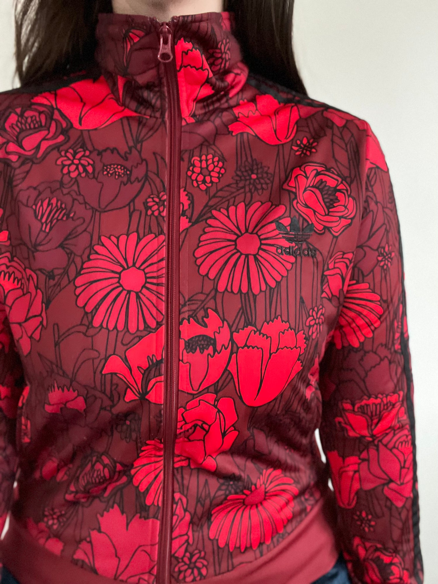 Adidas originals top floral firebird jacket