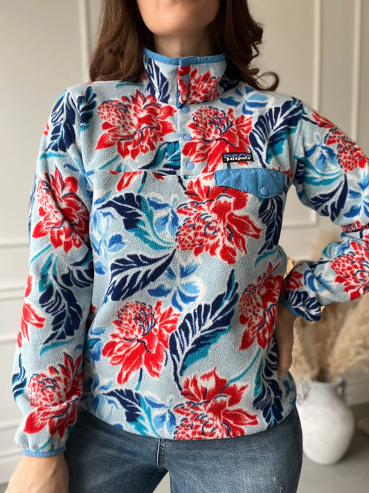 Floral Patagonia Synchilla Fleece - Size M