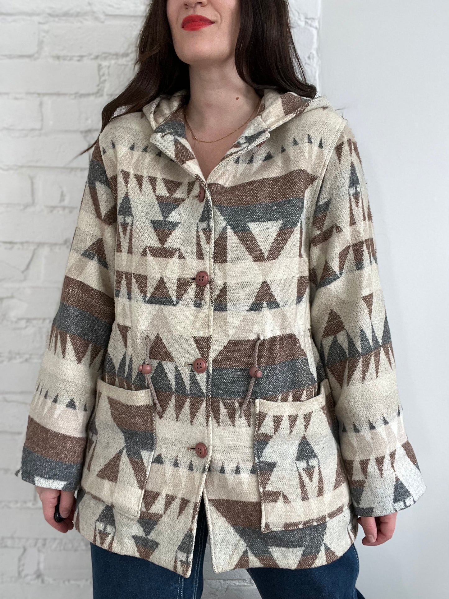 Vintage Wool Geometric Spring Jacket - S/M