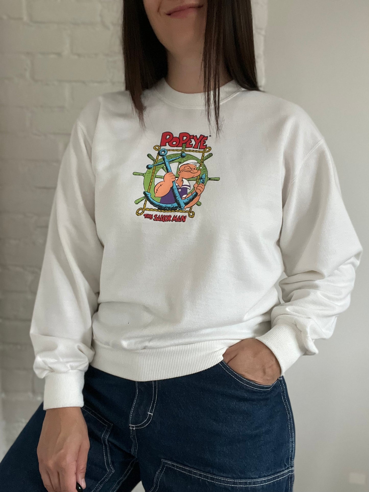 Vintage Popeye Crewneck Sweater - Size L