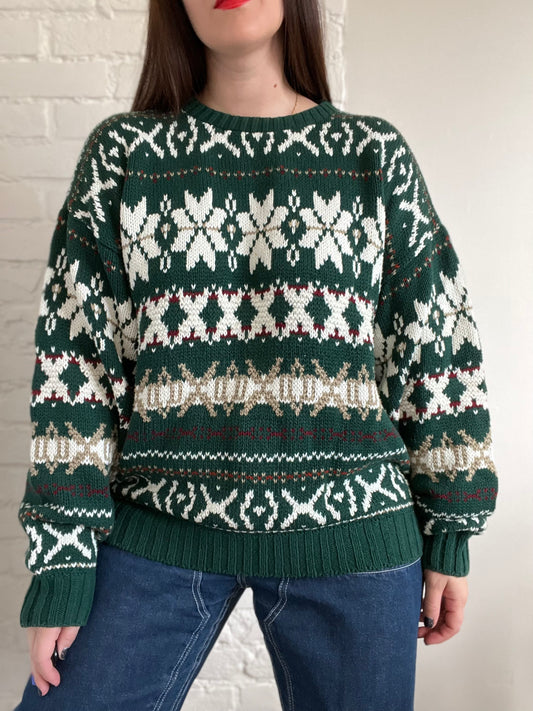 Holiday "Dad Sweater" Chunky Knit - Size L/XL
