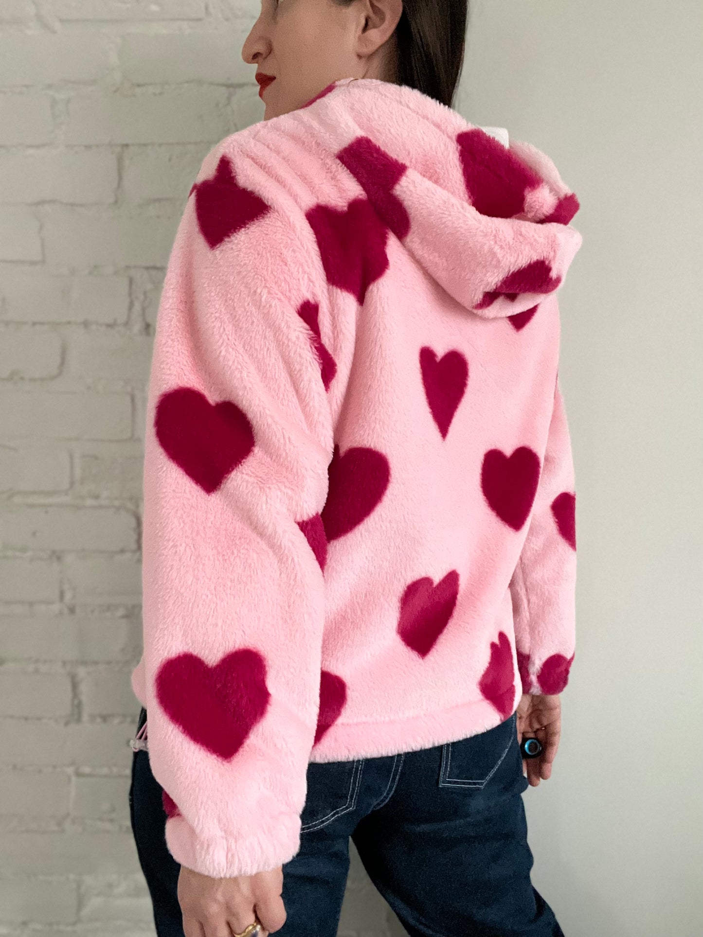 Fluffy Heart Jacket - S/M
