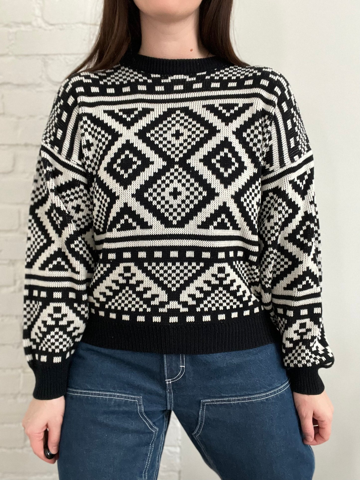 Abstract Artsy Knit Sweater - M/L