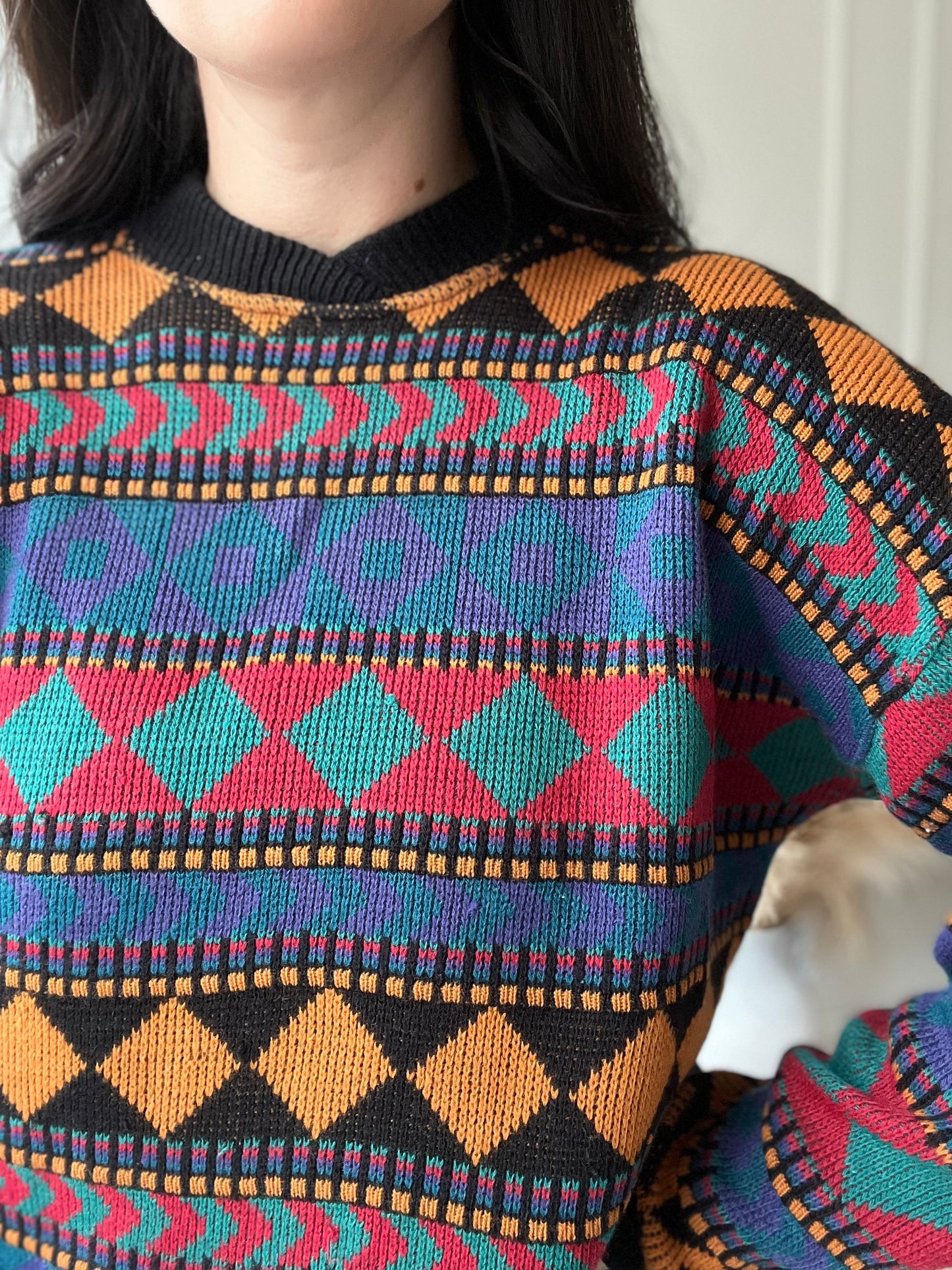 Geometrical Dad Sweater - Size L