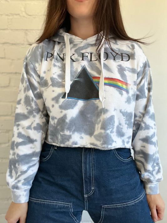 Pink Floyd Tie Dye Crop Hoodie - Size M