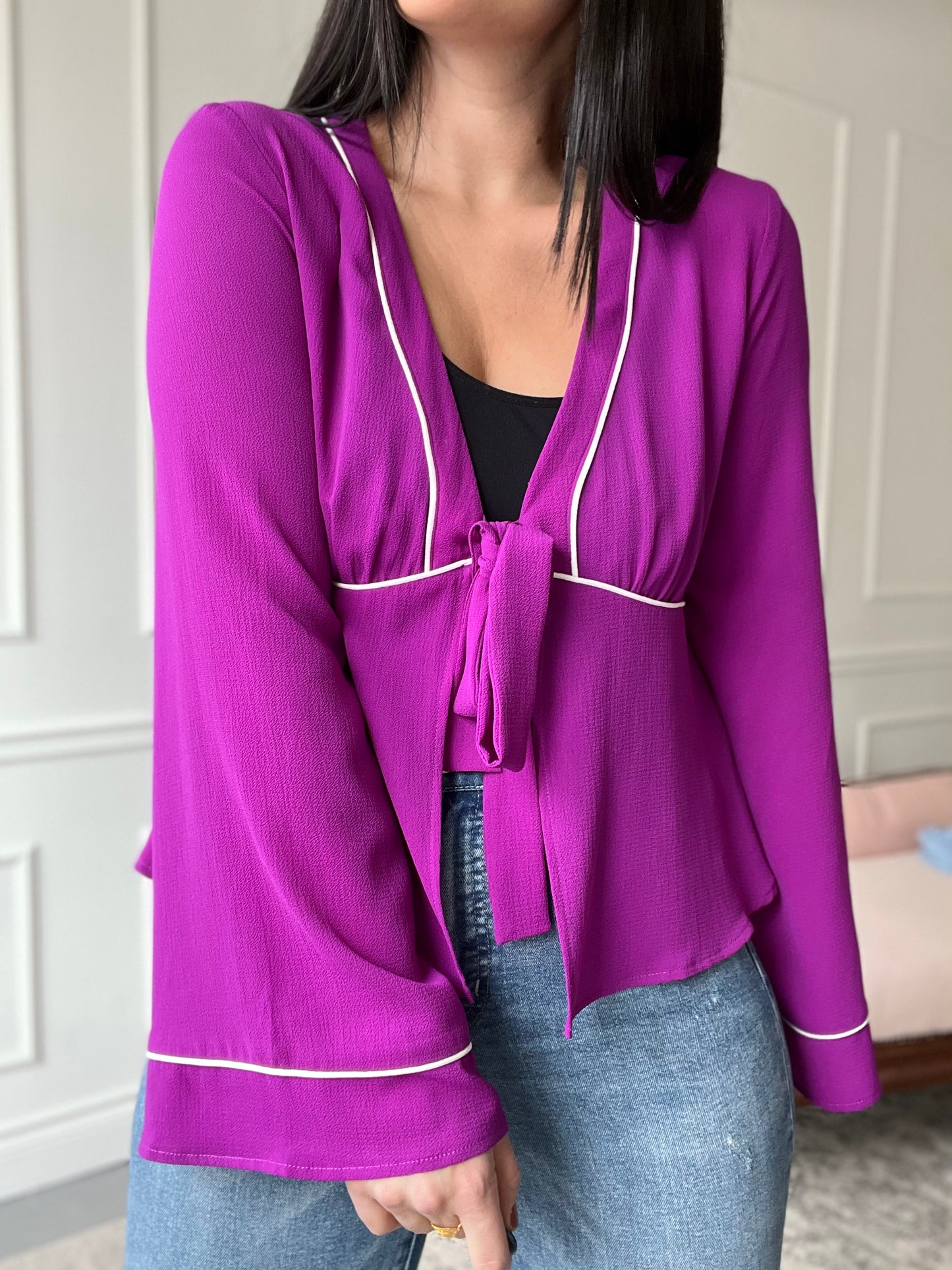 Groovy Magenta Blouse - Size M