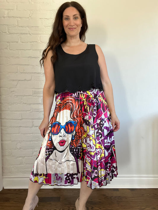 Boom Pow Art Pop Comic Skirt - Size S-L