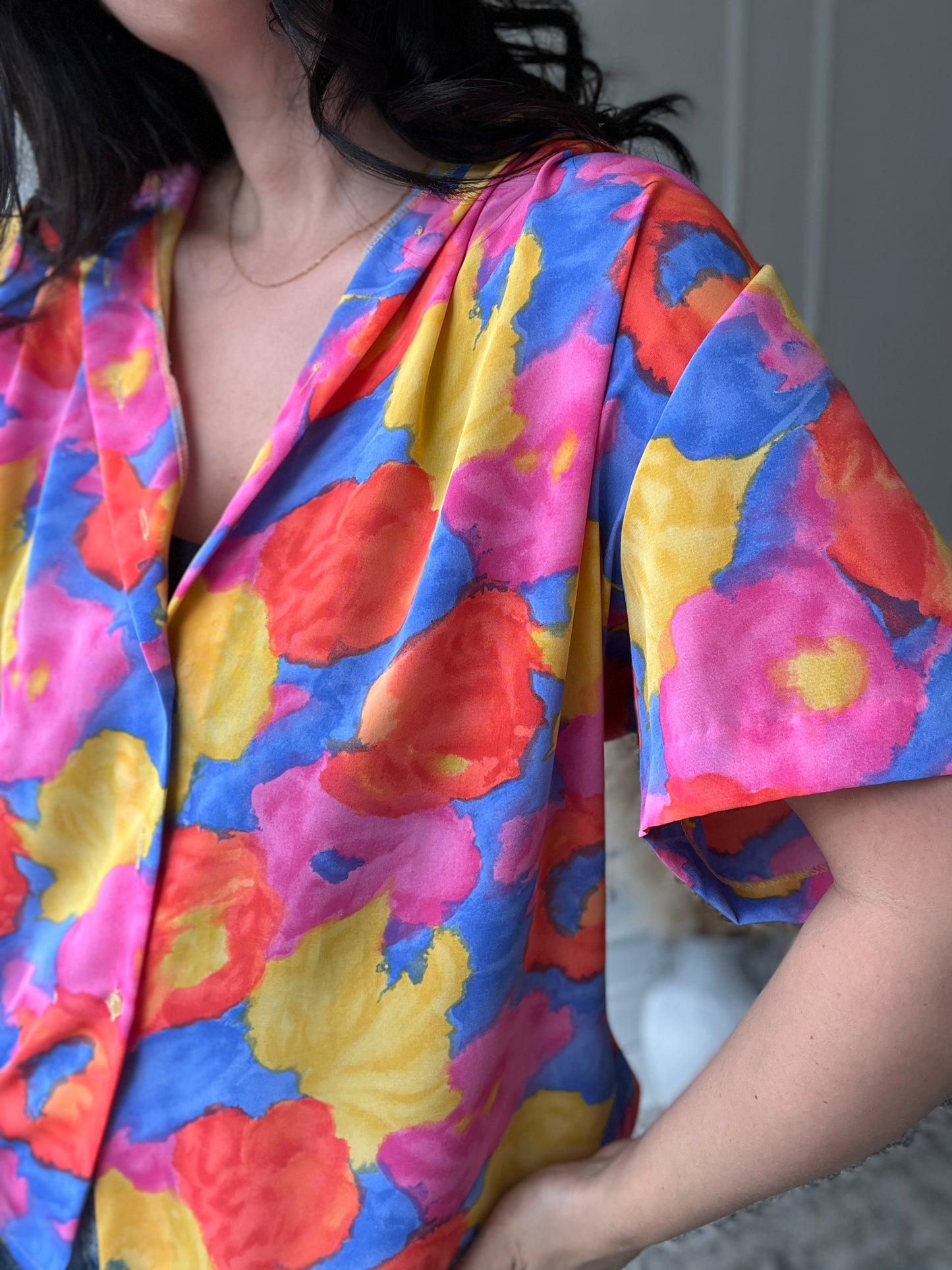 Bright Watercolour Shirt - Size M/L