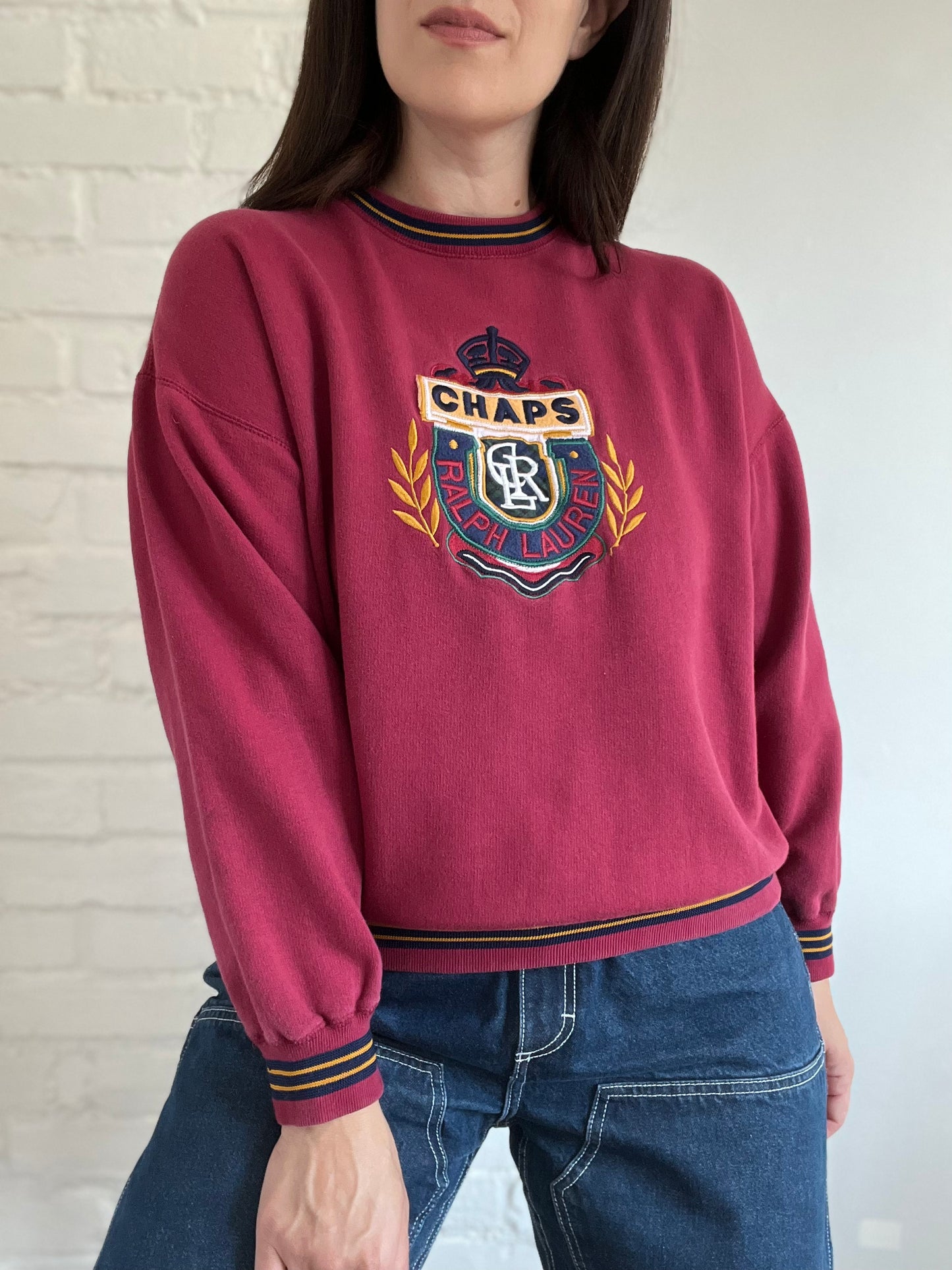 Ralph Lauren Chaps Emblem Sweater - Size S