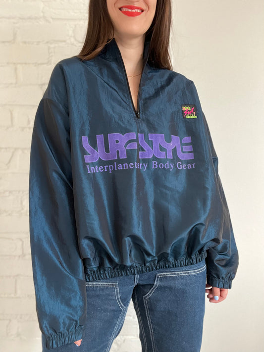 Retro Surf Style Pullover Jacket - One Size