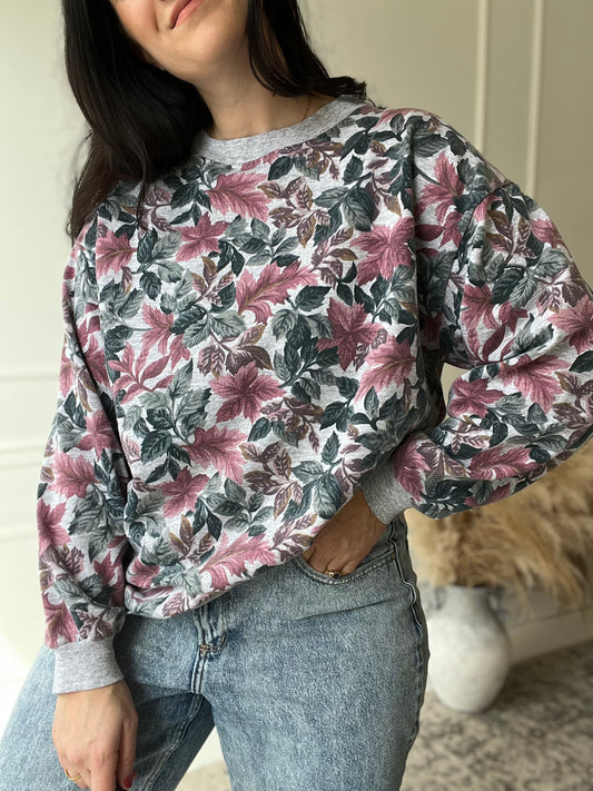 Vintage Floral Crewneck - Size L