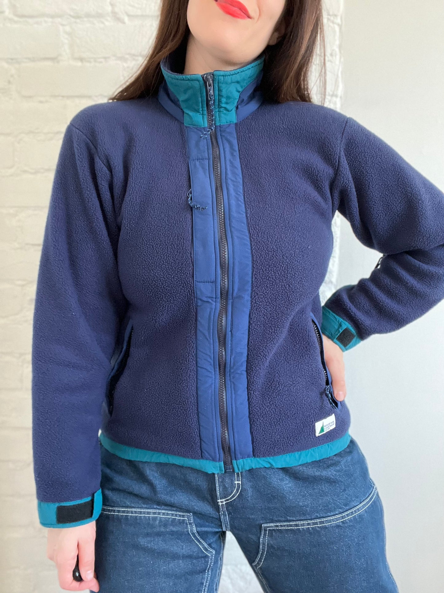 Vintage Womens Medium Lavender/blue Patagonia Fleece Jacket With