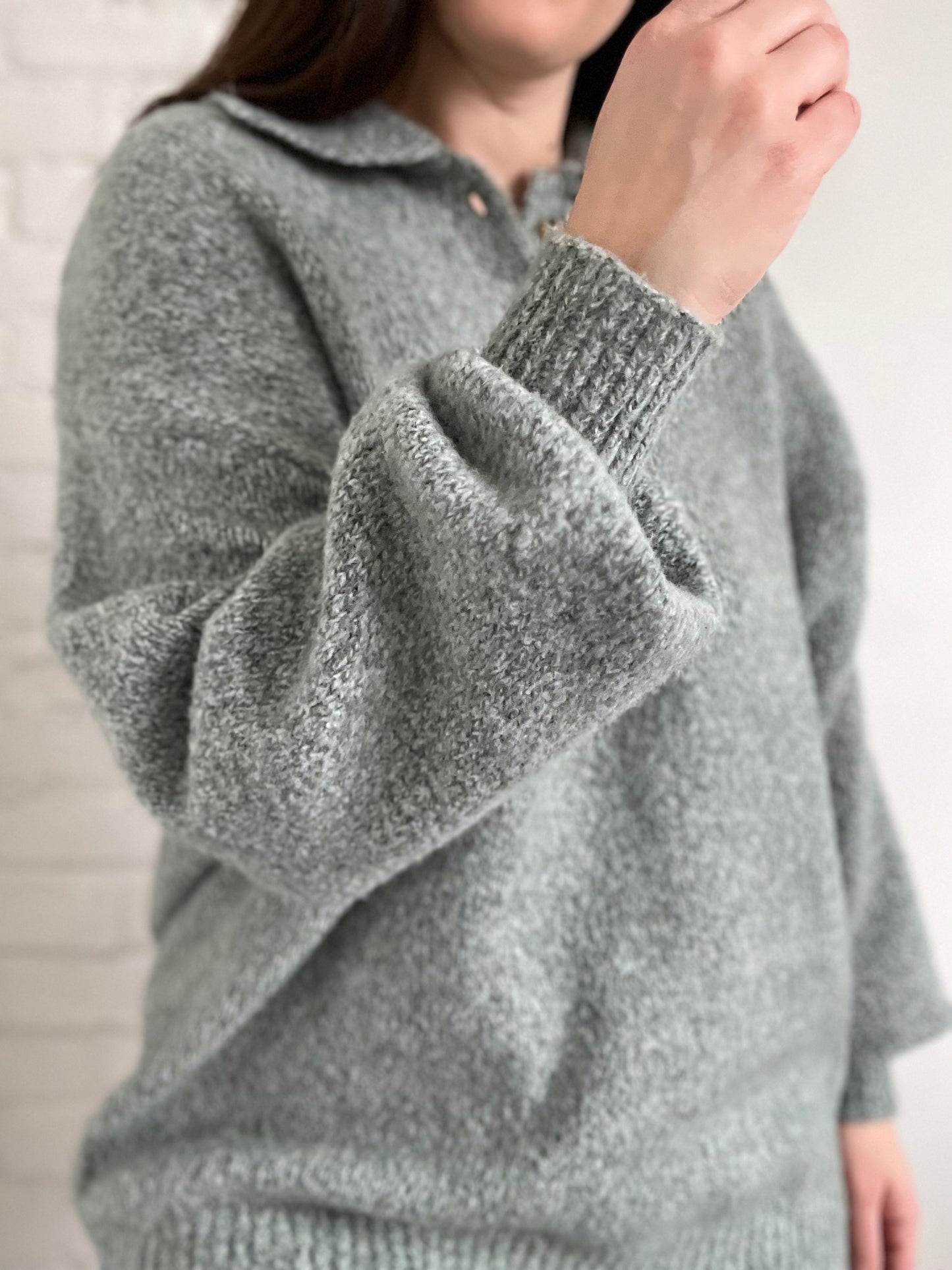 Sage Green Oversized Knit - S