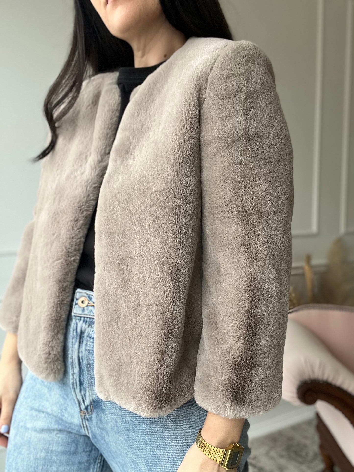 Buttery Soft Faux Fur Jacket - Size M