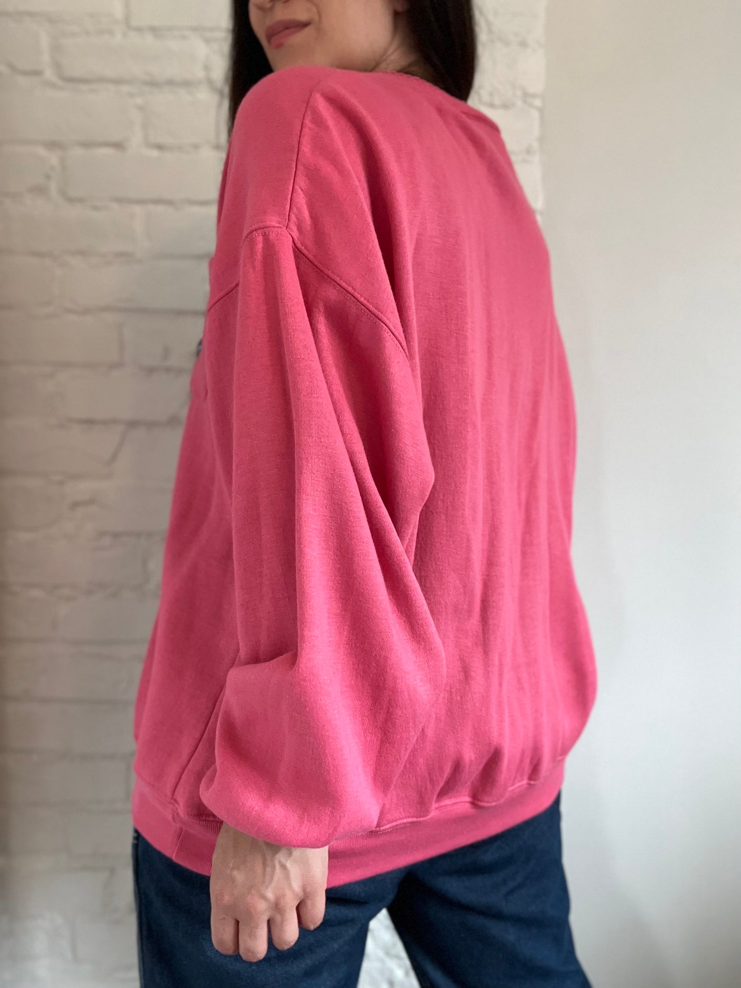 90s Cottage Core Pink Sweater - Size XL/XXL