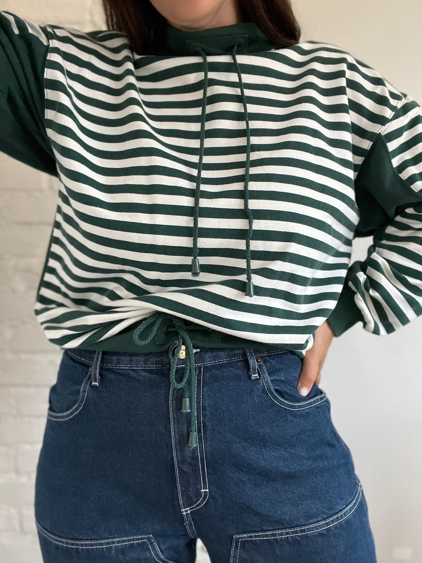 Striped Rugby Style Sweater - Size L