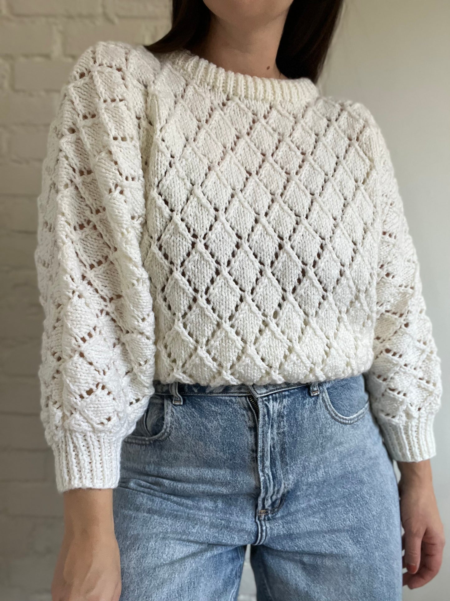 Chunky Neutral Knit Sweater - Size S-L