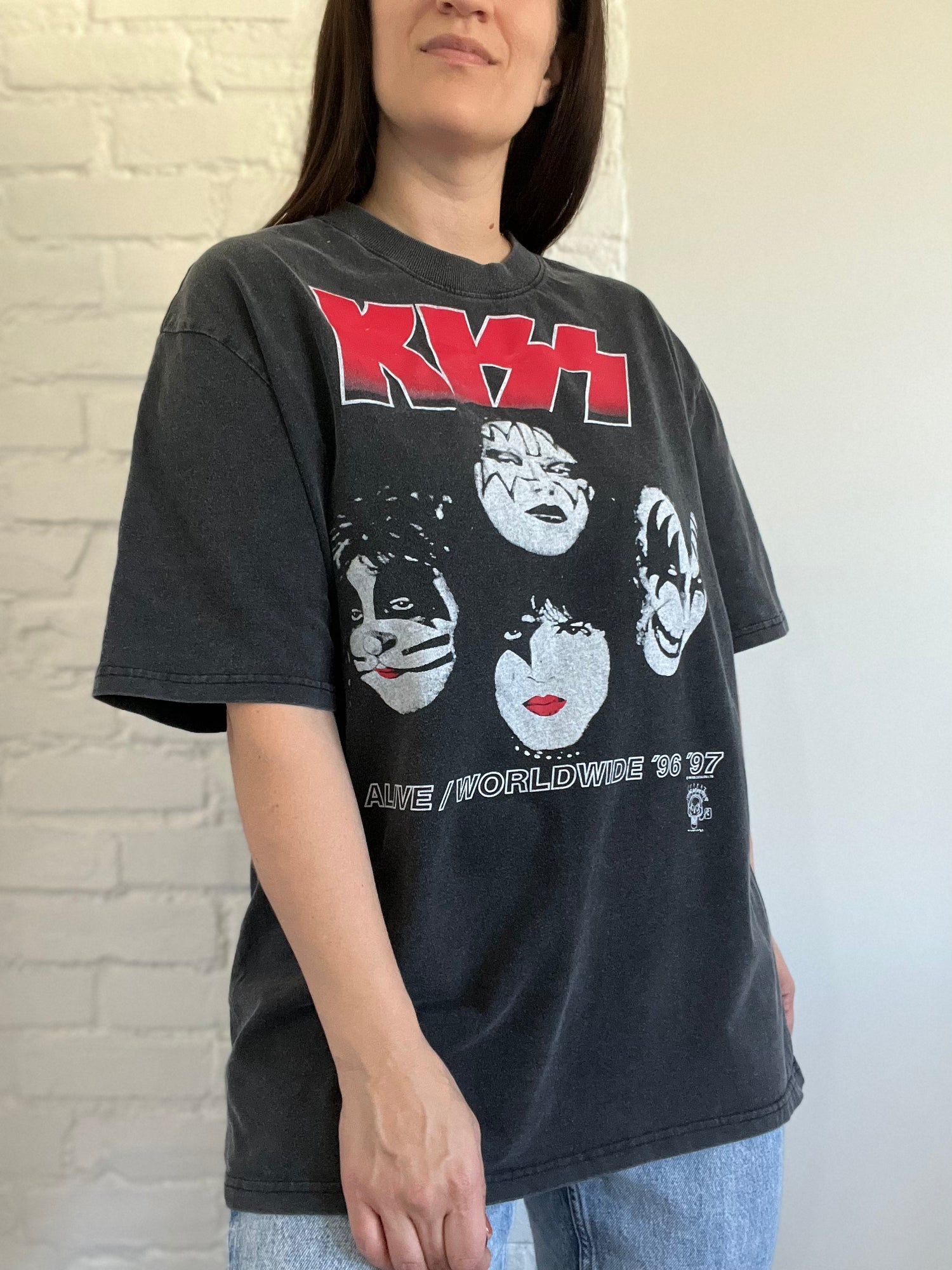 Vintage 90s KISS Alive Worldwide '96 '97 - XL