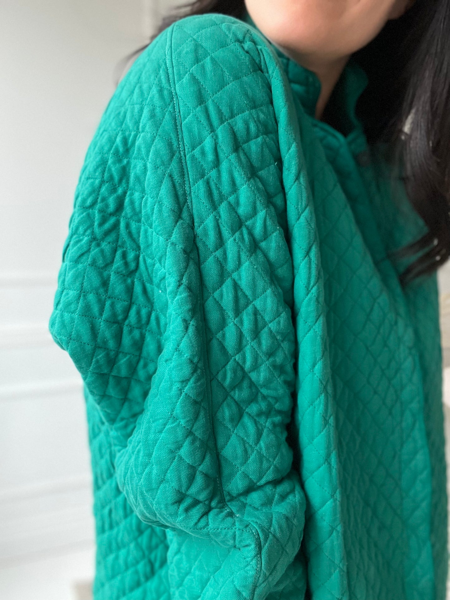 Quilted Teal Chore Coat - Size L