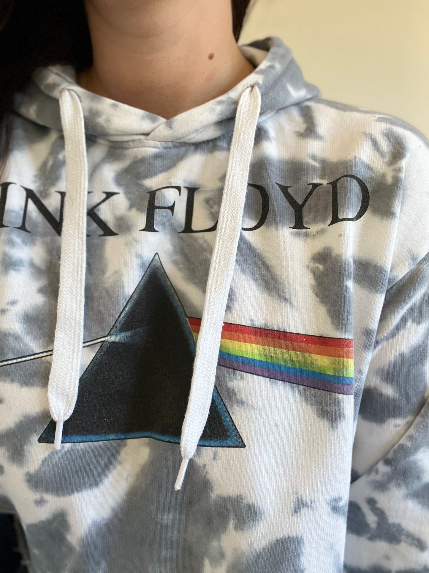 Pink Floyd Tie Dye Crop Hoodie - Size M