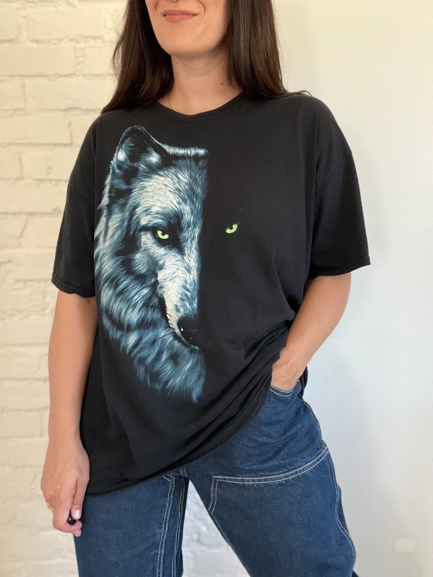 Night Wolf Vintage Tshirt - Size L
