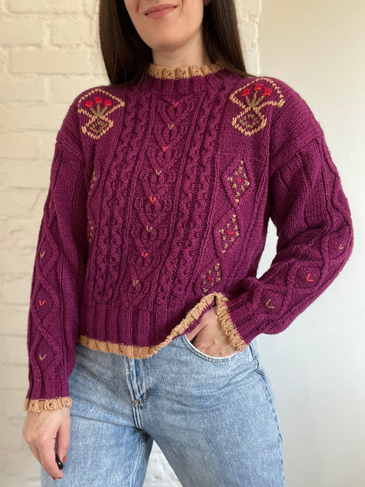Vintage Burgundy Sport Knit - Size M/L