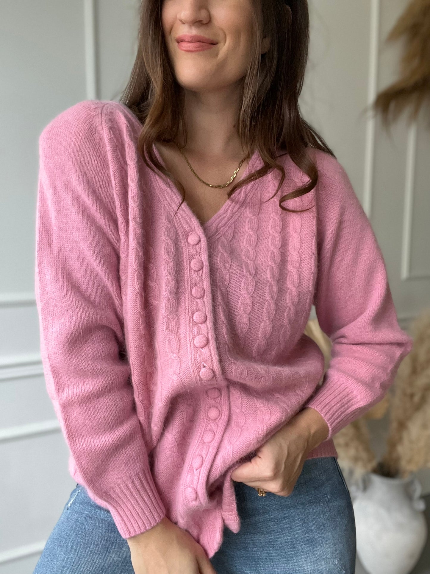 Blush Lambswool Sweater - Size L