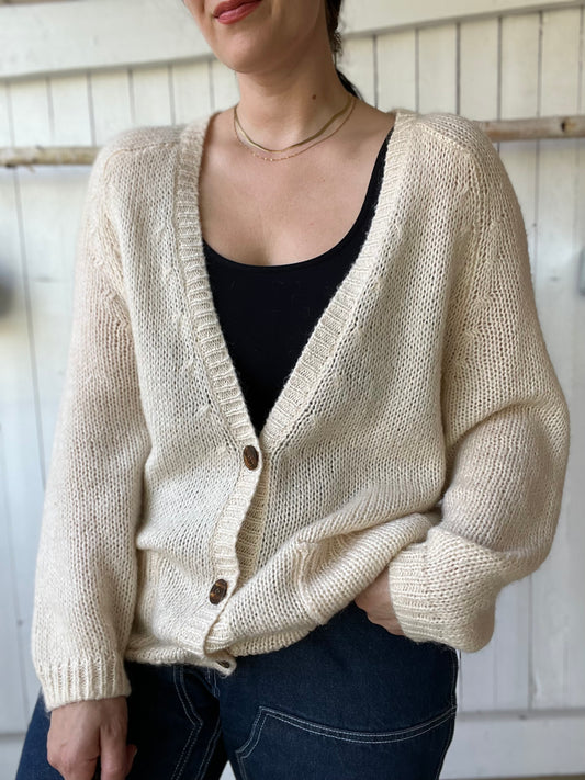 Mohair Wool Vintage Cardigan - Size O/S