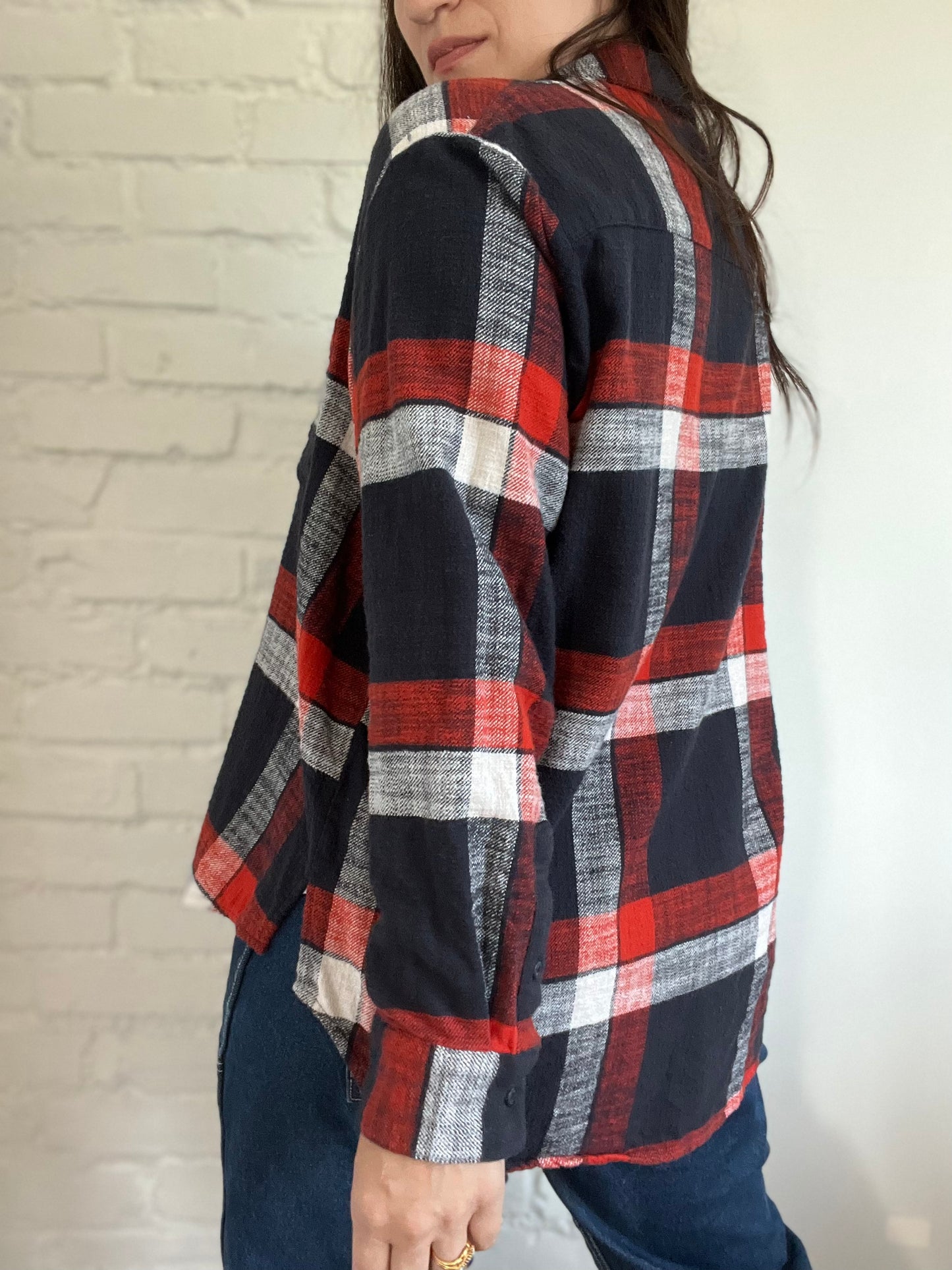 Madewell Plaid Button-Up - Size L