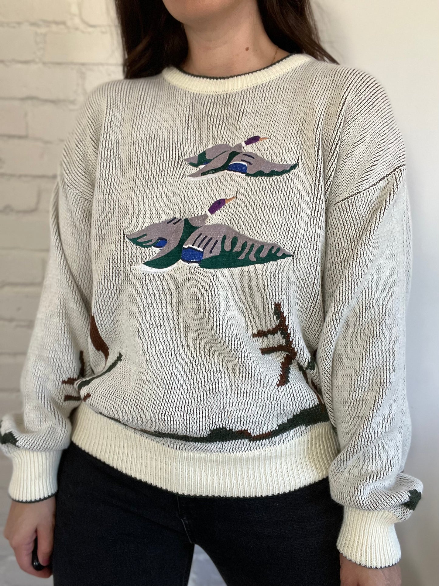 Flying Duck Knit Sweater - Size L/XL