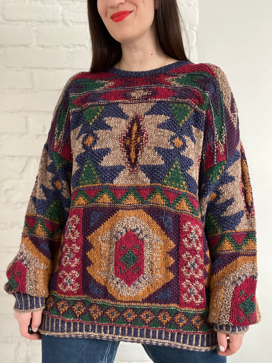 Chunky Retro Winter Knit  - XXL