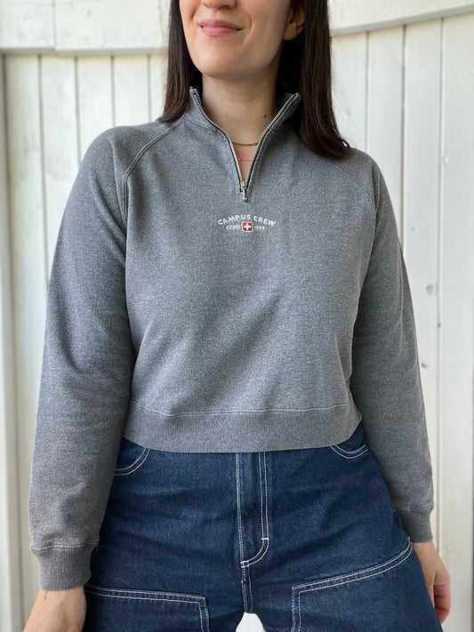 Campus Crew Crop Pullover - Size S