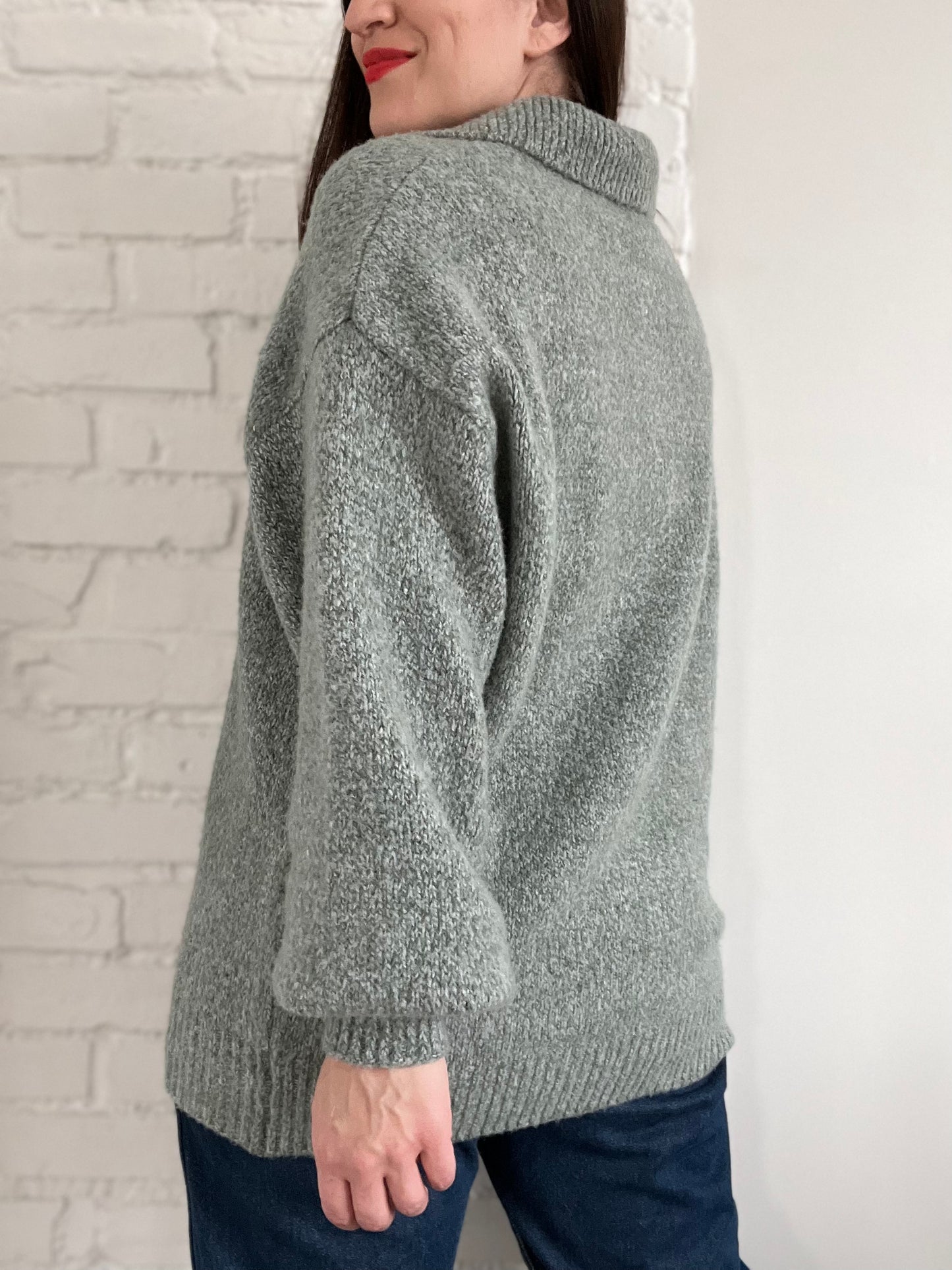 Sage Green Oversized Knit - S