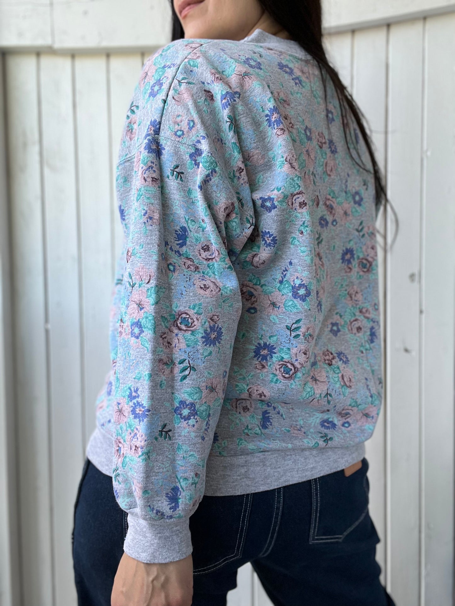Vintage Floral Crewneck Sweater - Size M