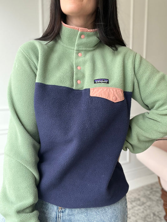 Patagonia Synchilla Sage & Pink - Size L