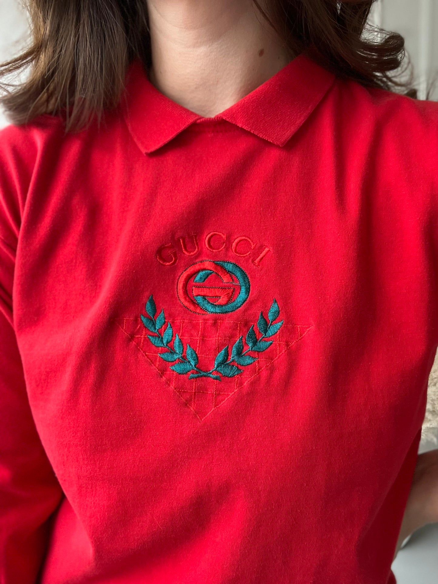 Vintage GUCCI Crested Unisex Polo Shirt - Size S-L