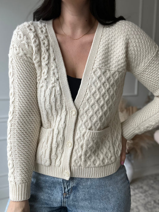 Creamy Detailed Cardigan - Size 4