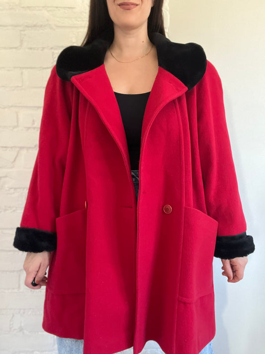 Bright Poppy Swing Jacket - Size L