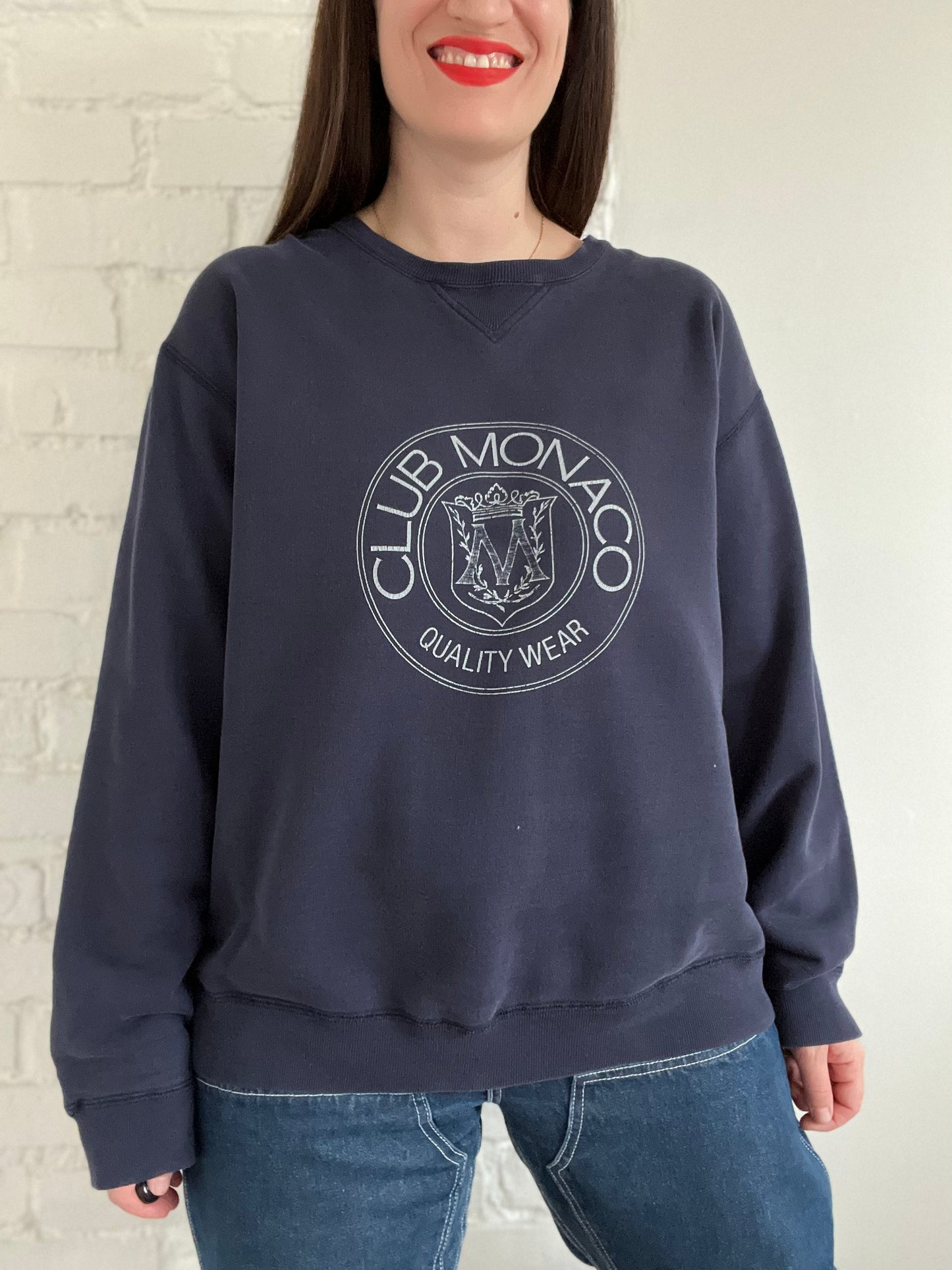 Club monaco classic logo sweatshirt online