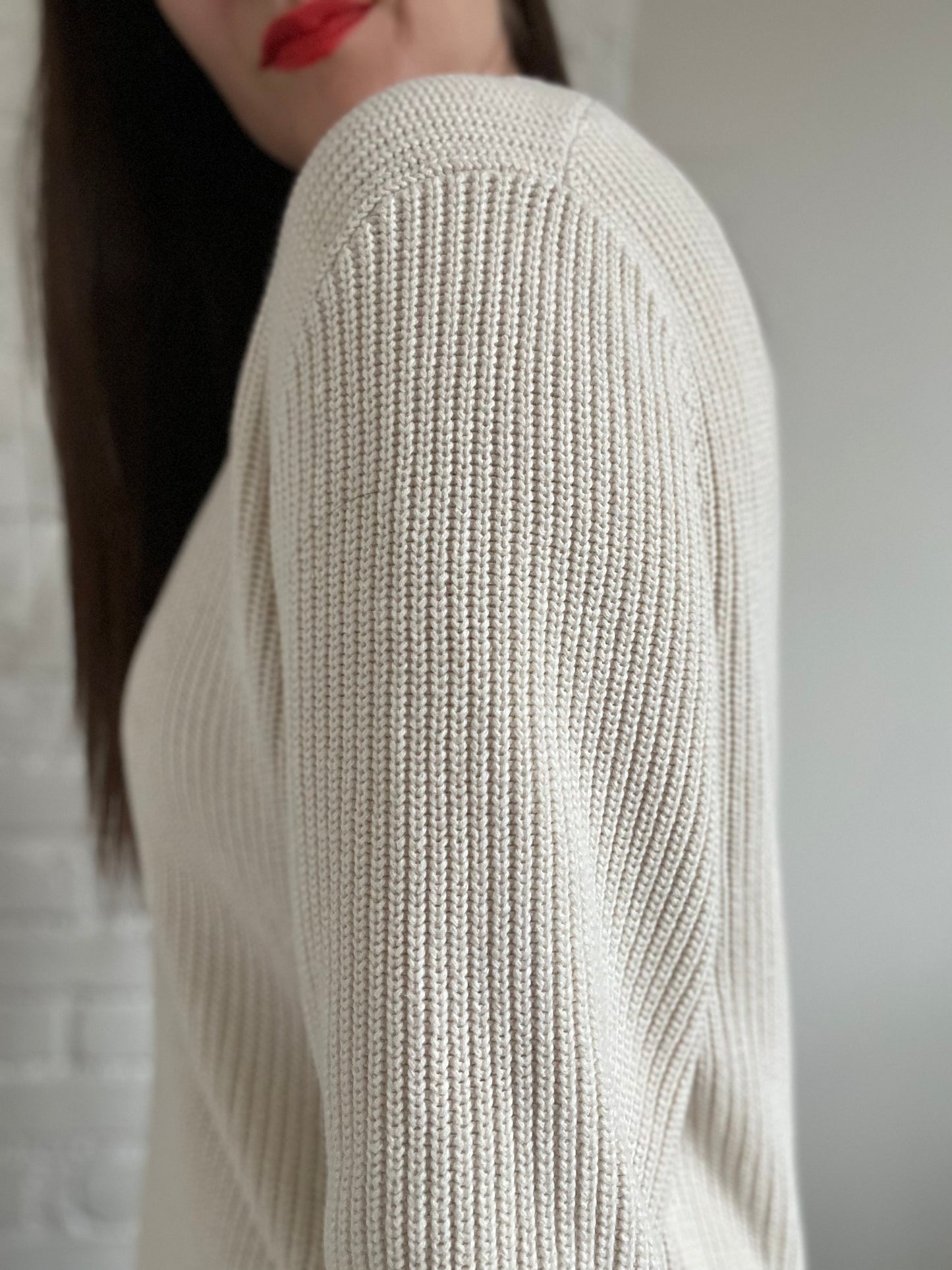 Chunky Oatmeal Knit Sweater - XL
