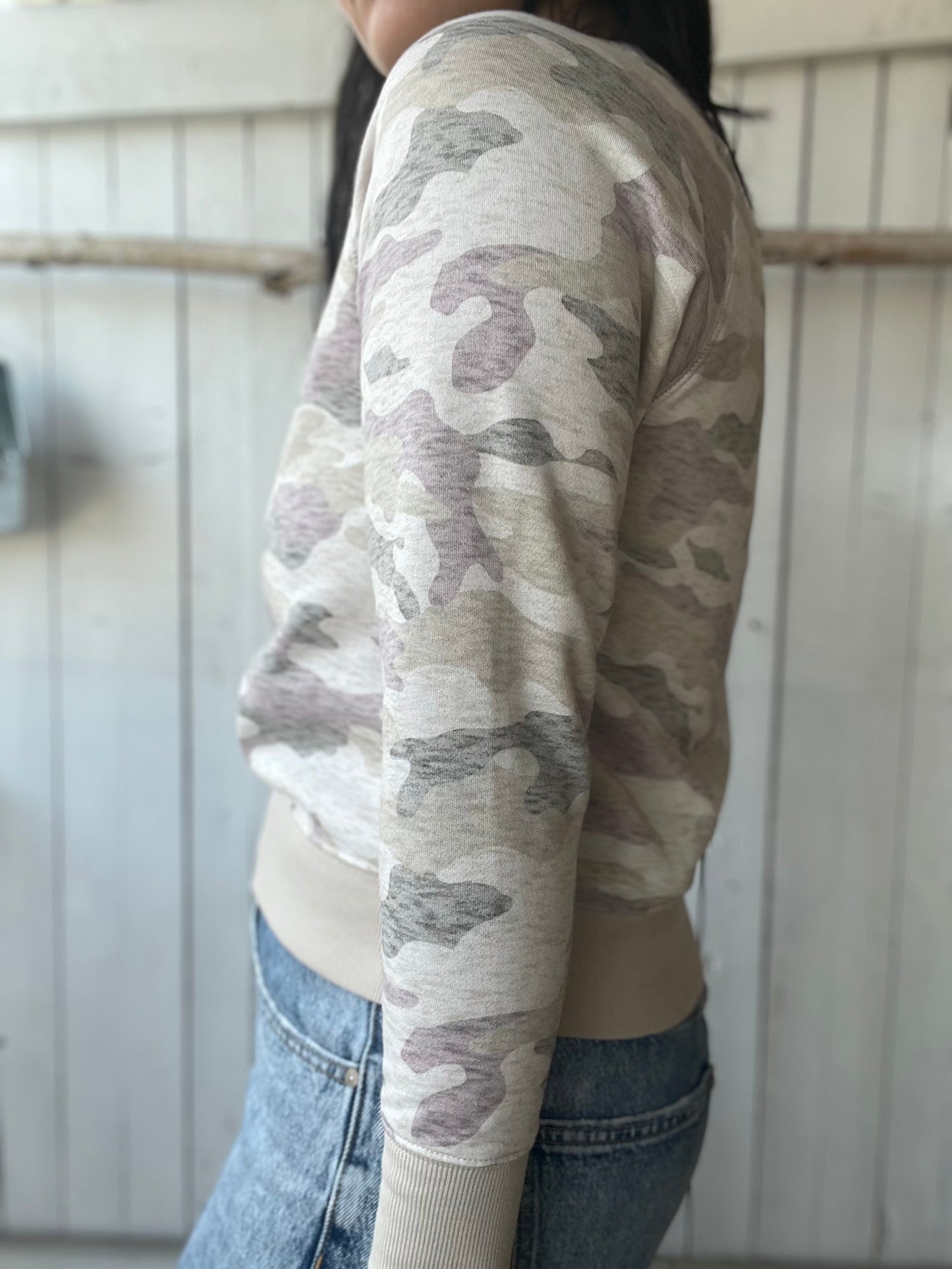 Creamy Cameo Crewneck  - Size XS