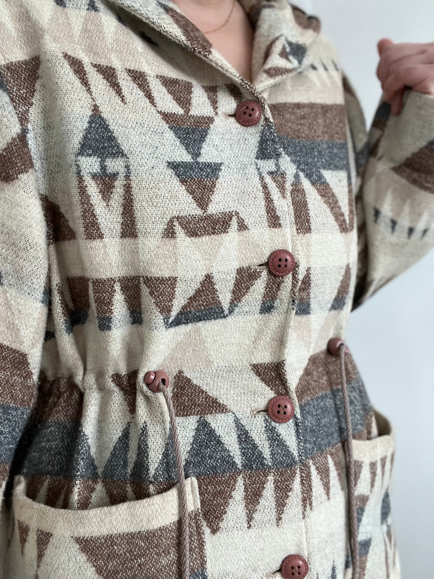 Vintage Wool Geometric Spring Jacket - S/M