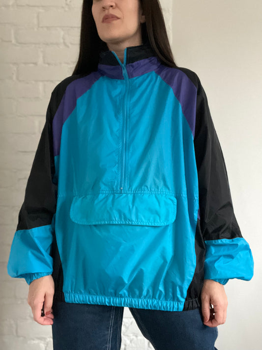 Retro Athletic Rain Pullover - Size XL