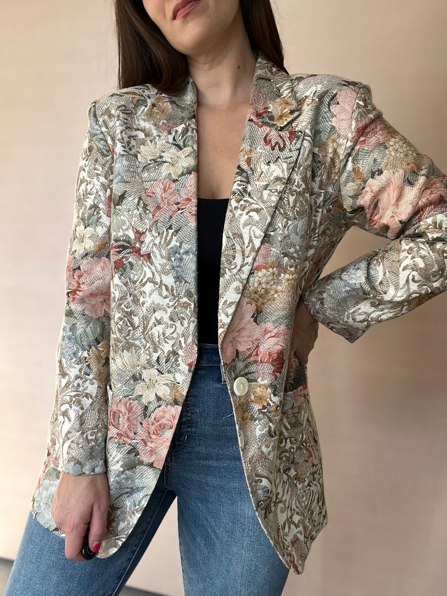 Goldy Floral Blazer - Size L/XL