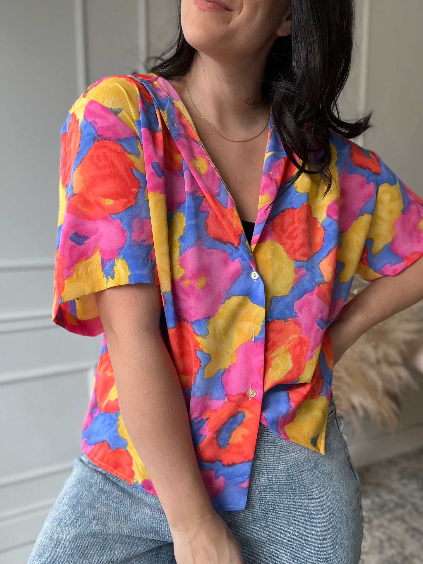 Bright Watercolour Shirt - Size M/L