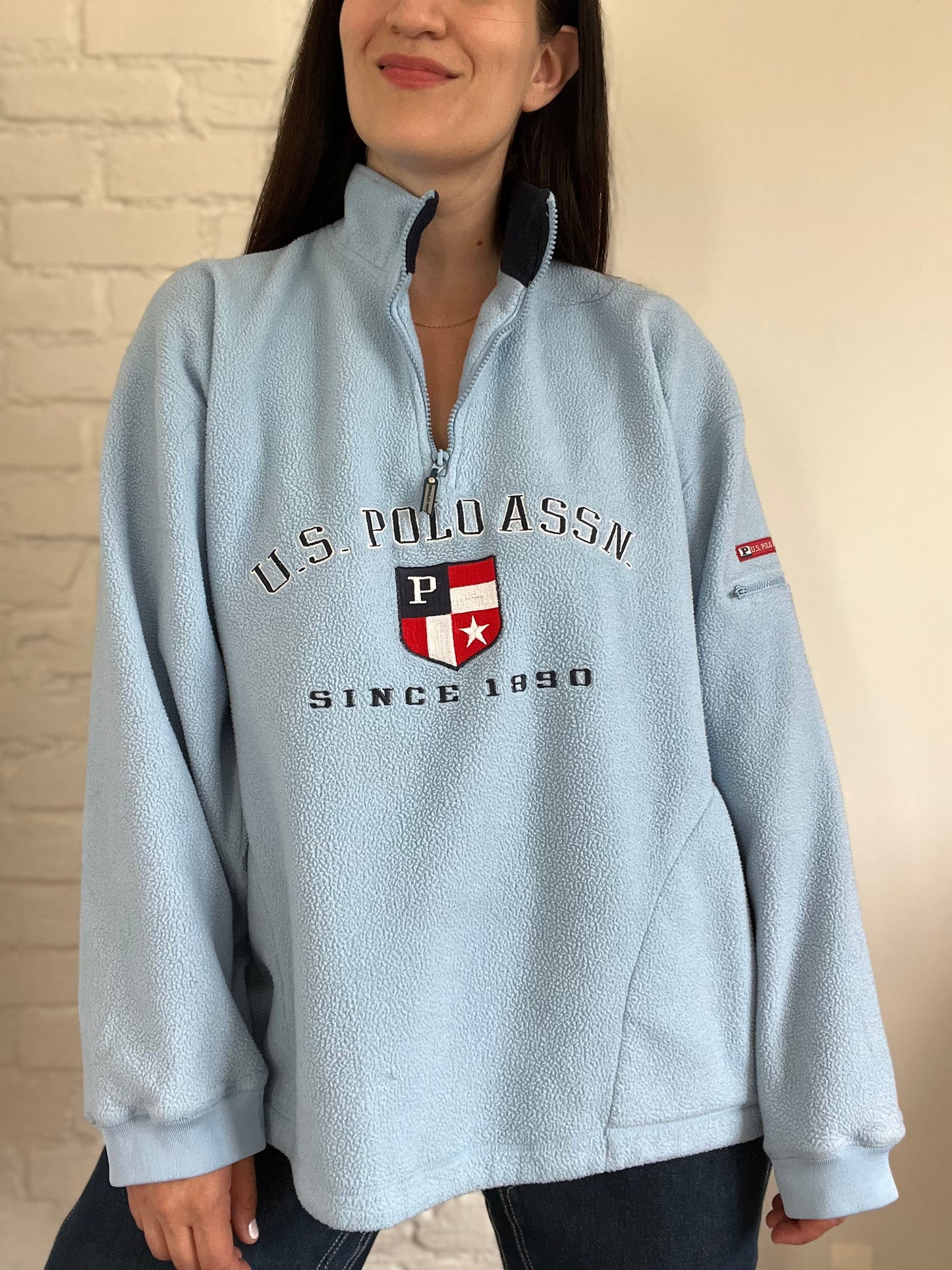 U.S. Polo Fleece Quarter Zip - Size XL