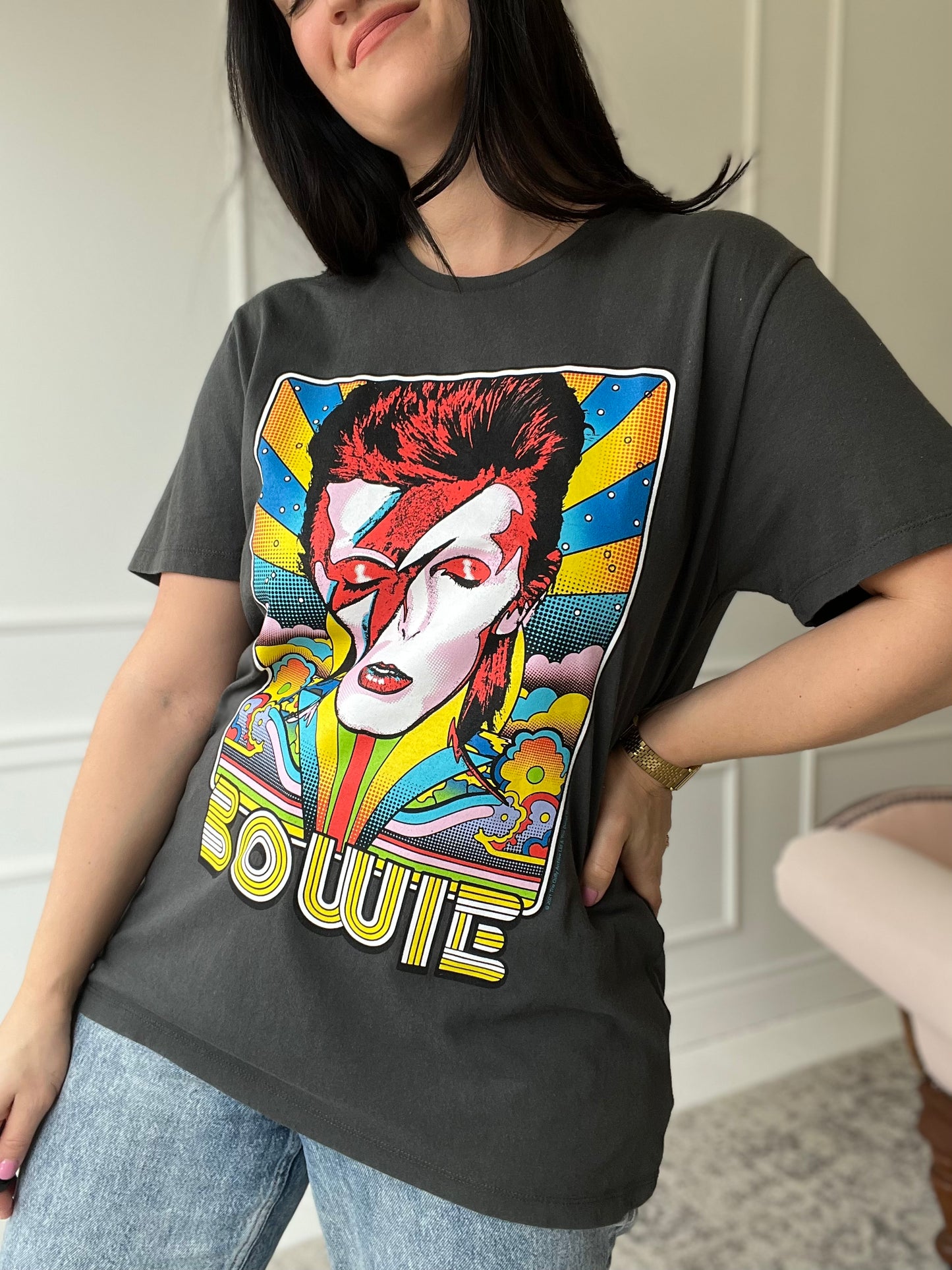 Bowie Vibrant Graphic Tee - Size Mens M/L