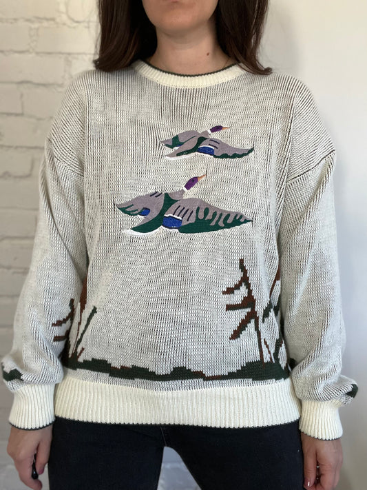 Flying Duck Knit Sweater - Size L/XL